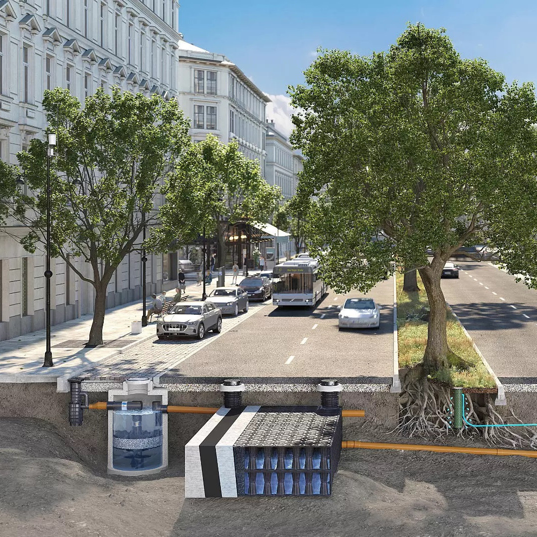 ACO Sponge City pentru străzi cu trafic auto