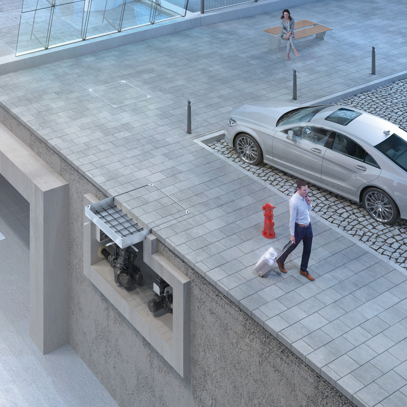 Access Cover - Rendering PAVING