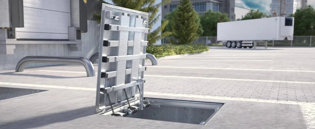 Instalare capac de acces SERVOKAT SMART zona industrială exterior